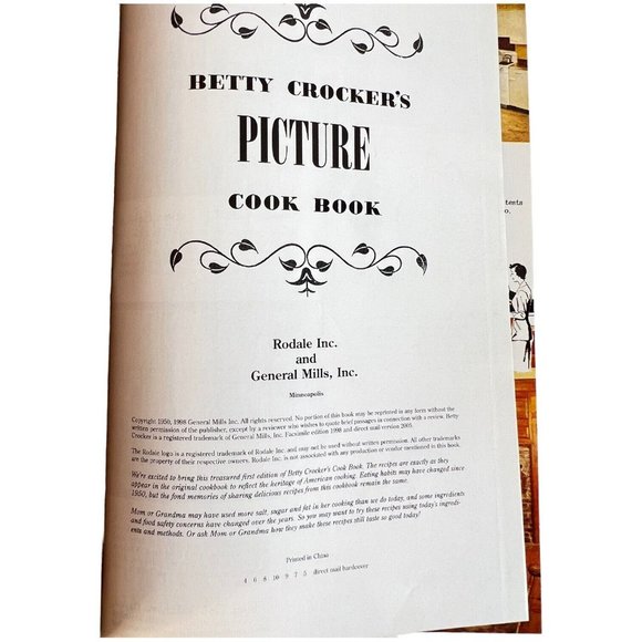 Betty Crocker’s Picture Cook Book 1950 Facsimile Reprint 1998 Hardcover Rodale - Picture 6 of 12